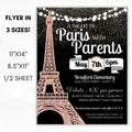Paris themed school dance ideas editable flyer template